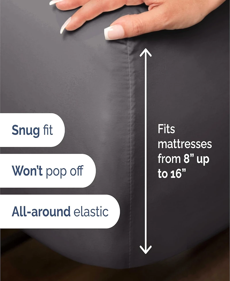 Rayon from Bamboo 4 Piece Deep Pocket Cooling Sheet Set