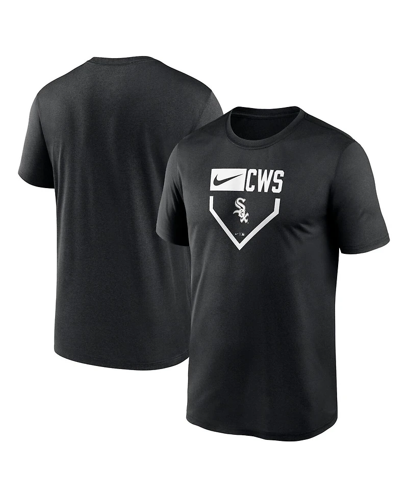 Nike Men's Black Chicago White Sox Home Plate Icon Legend Performance T-Shirt