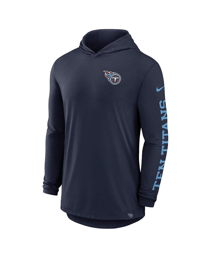 Nike Men's Navy Tennessee Titans Blitz Performance T-Shirt Hoodie