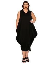 L I V D Plus Clover Sleeveless Bubble Hem Dress