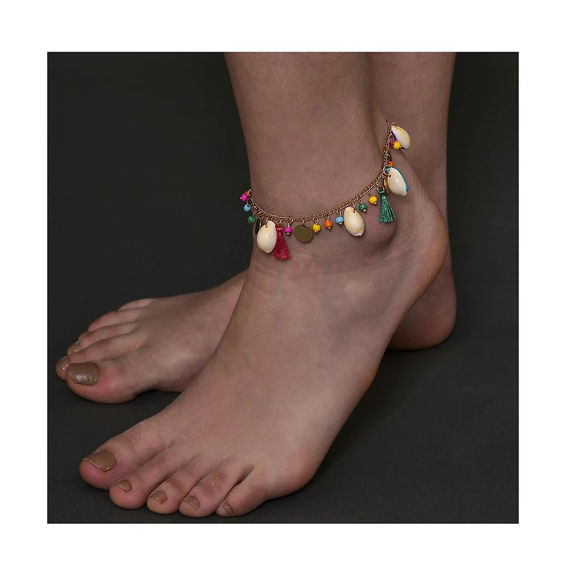 Sohi Women's Tassel Chain Anklet