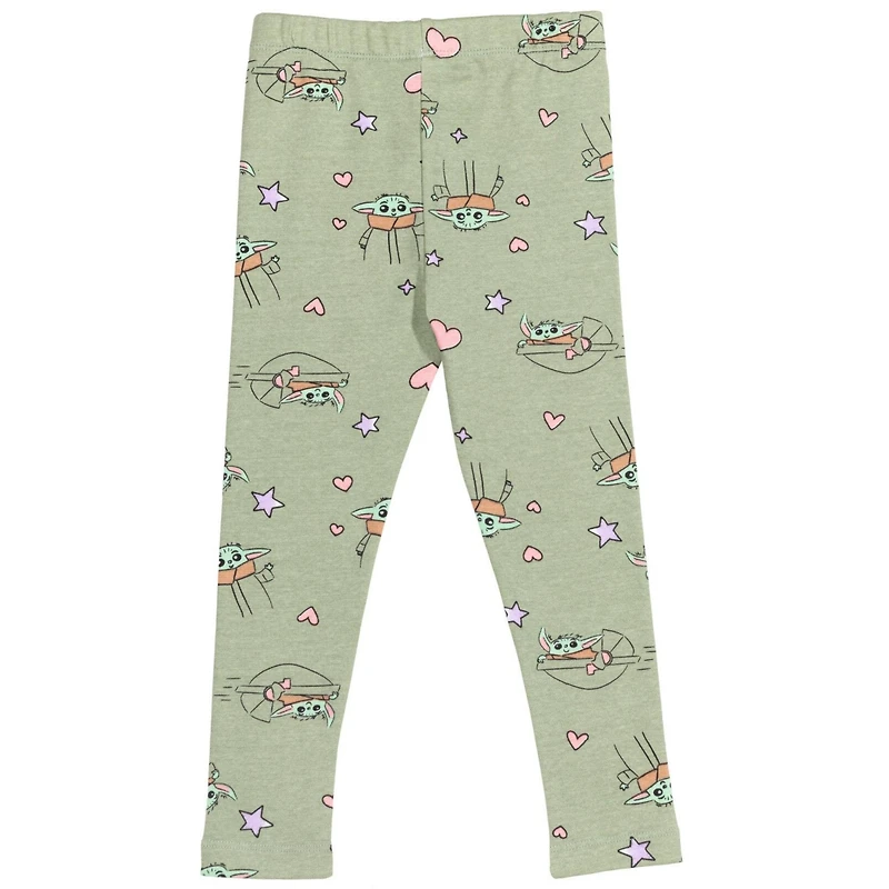 Star Wars Girls The Mandalorian Yoda T-Shirt and Leggings Outfit Set