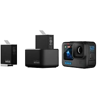 GoPro GoPro HERO12 Black Camera Bundle: Waterproof Action Cam with Go Pro Dual Battery Charger, & 2x GoPro Enduro Batteries, and 128GB Micro Sd Card f