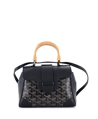 Pre-Owned Goyard Mini Saigon Top Handle Bag Coated Canvas with Leather