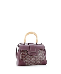Pre-Owned Goyard Mini Saigon Top Handle Bag Coated Canvas with Leather