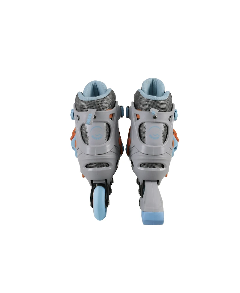 C7skates Adjustable Youth Inline Skates with Light Up Wheels (Wave Rider, size M)