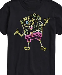 Airwaves Men's SpongeBob SquarePants Neon Short Sleeve T-Shirt