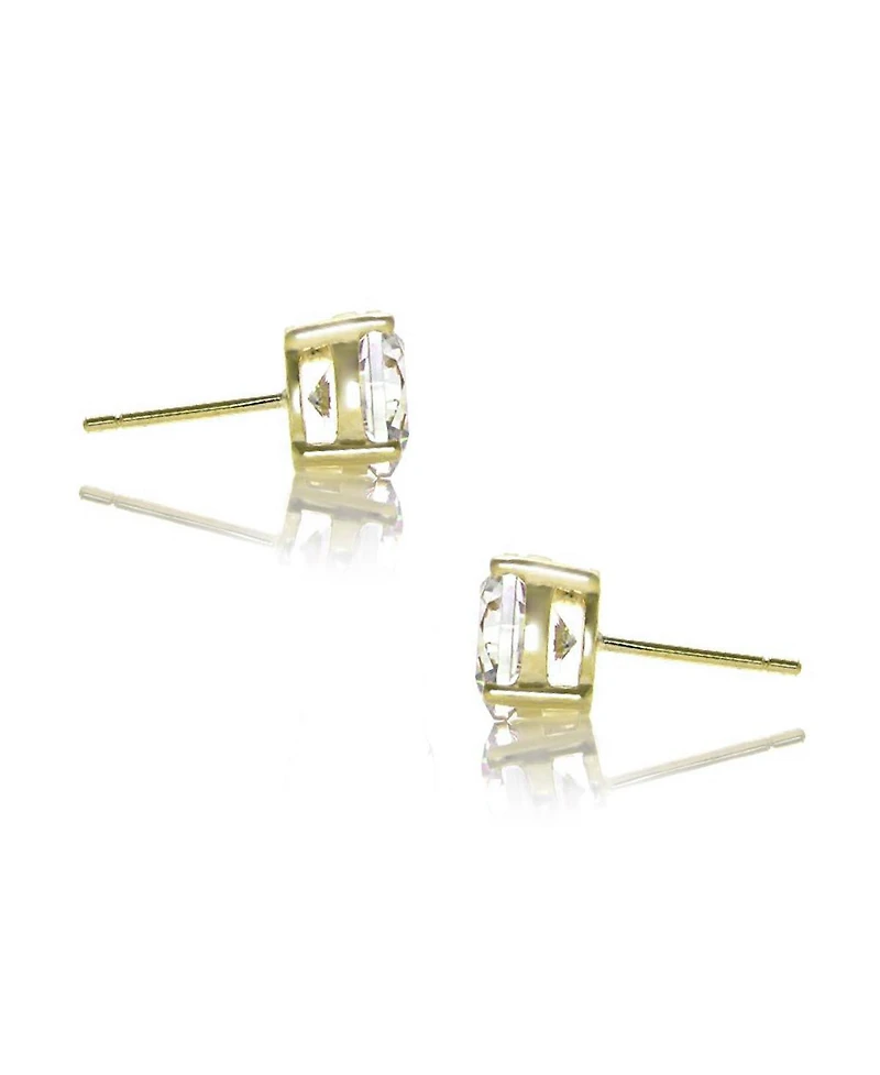 Rachel Glauber Cubic Zirconia Classic Stud Earrings