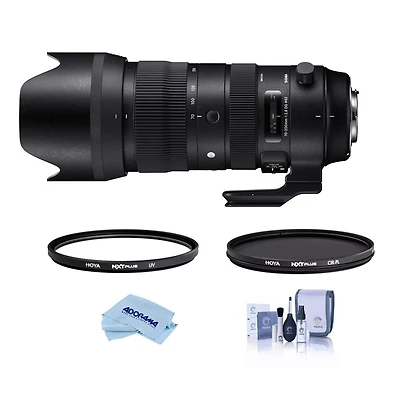 Sigma Sigma 70-200mm F2.8 Dg Os Hsm Sports Telephoto Zoom Lens for Canon Ef/Ef-s Mount, Eos Dslr Cameras, Bundle with Hoya Nxt Plus 10-Layer Hmc Multi
