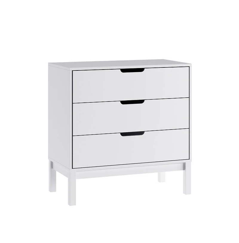 Samuel Kids Triple-Drawer Dresser With Solid Wood Frame
