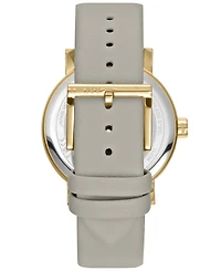 Dkny Women's Soho Maxi Brown Leather Strap Watch, 40mm