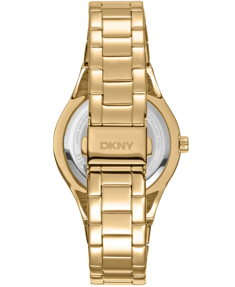 Dkny Women's Parsons Glitz Gold-Tone Stainless Steel Bracelet Watch