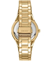 Dkny Women's Parsons Glitz Gold-Tone Stainless Steel Bracelet Watch