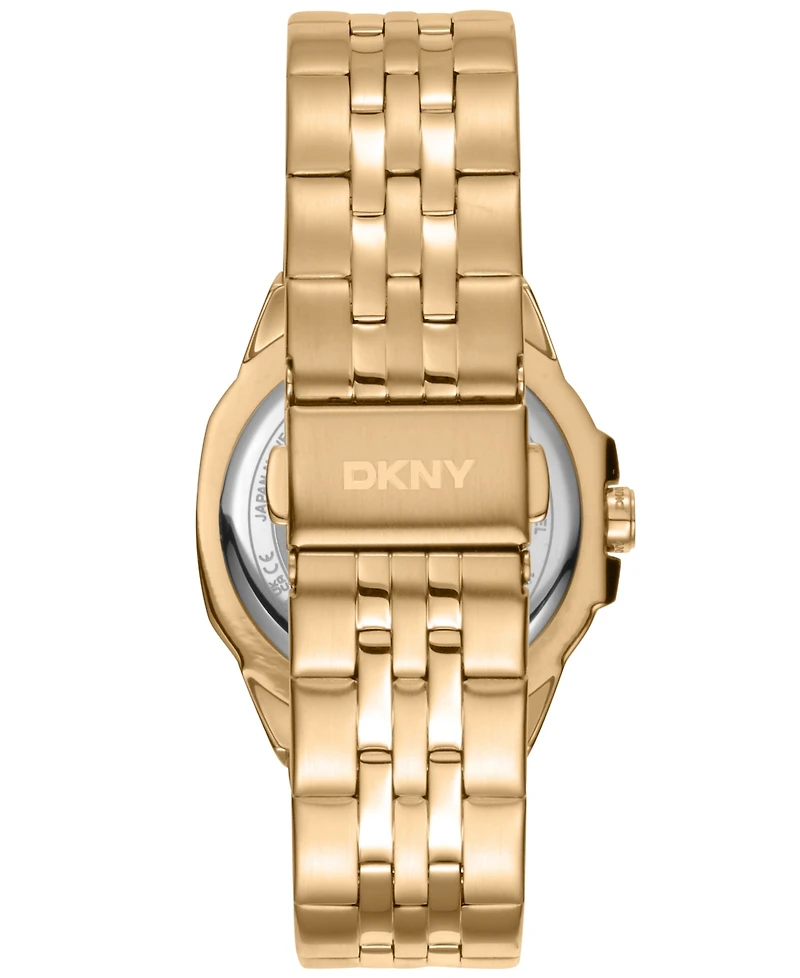 Dkny Women's Brooklyn Midi Gold-Tone Stainless Steel Bracelet Watch, 34mm