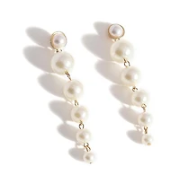 Sohi Women's Pearl Statement Drop Earrings