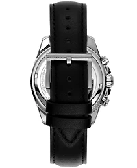 Dkny Men's Central Park Chronograph Black Leather Strap Watch, 42mm