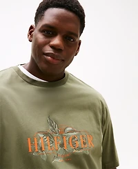 Tommy Hilfiger Men's Big & Tall Short Sleeve Crewneck Floral Logo T-Shirt