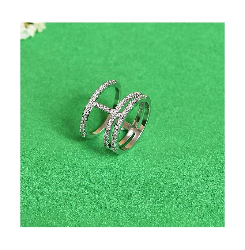 Sohi Women's Crystal Cocktail Ring