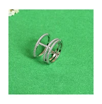 Sohi Women's Crystal Cocktail Ring