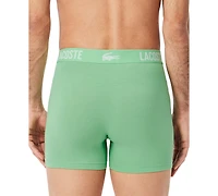 Lacoste Men's 3-Pk. Regular-Fit Stretch Logo-Waistband 5" Boxer Briefs