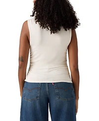 Levi's Premium Women's Crystal Ruched Sleeveless Top