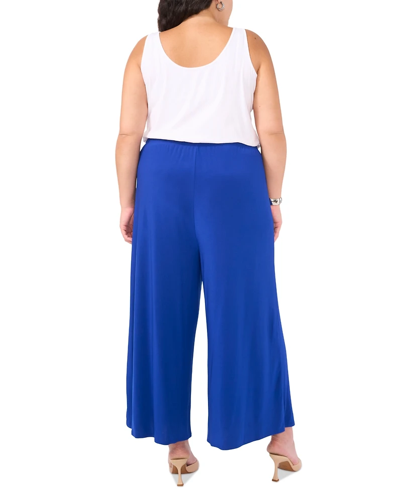 Vince Camuto Plus Solid Pull-On Wide-Leg Pants