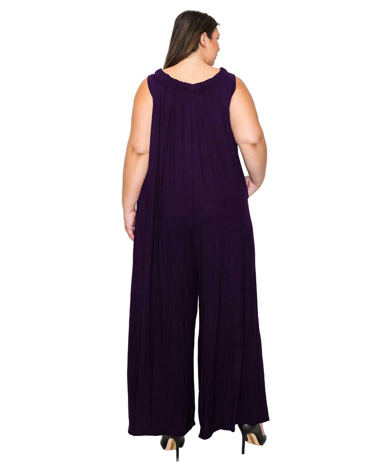 L I V D Plus Olson Wide Leg Pocket Jumpsuit