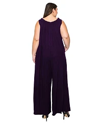 L I V D Plus Olson Wide Leg Pocket Jumpsuit