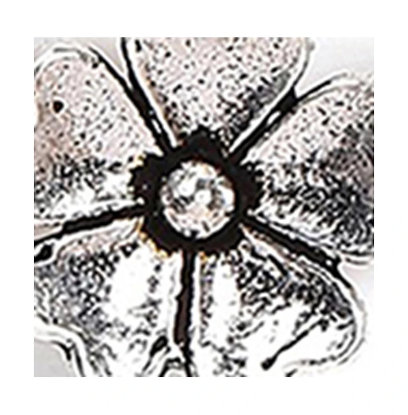 Sohi Women's Oxidised Hoop Earrings