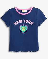Toddler Girls Ny Pretzel Ribbed Tee, Exclusively at Macy's