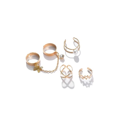 Sohi Women's Minimal Multi-Layer Ring