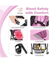 Costway Baby 2 In1 Foldable Stroller Travel Newborn