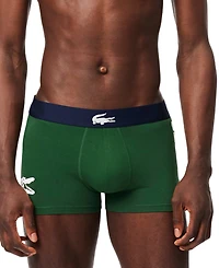 Lacoste Men's 3-Pack Regular-Fit Big Croc Logo Trunk Underwear