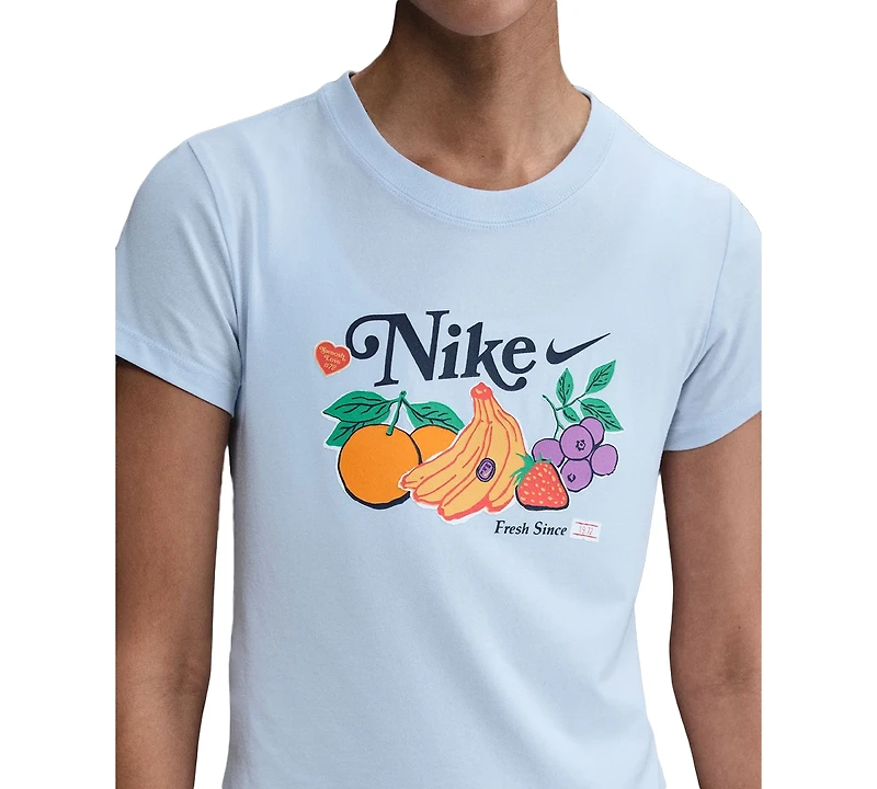 Nike Women's Graphic Cropped Slim-Fit Crewneck T-Shirt