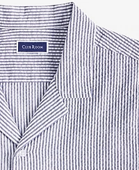 Club Room Men's Short Sleeve Striped Seersucker Button-Front Camp Shirt, Exclusively at Macy's