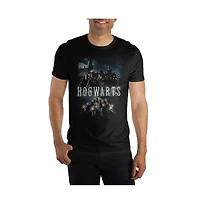 Harry Potter Men's Hogwarts Boats Logo Black Tee Shirt T-Shirt-xs