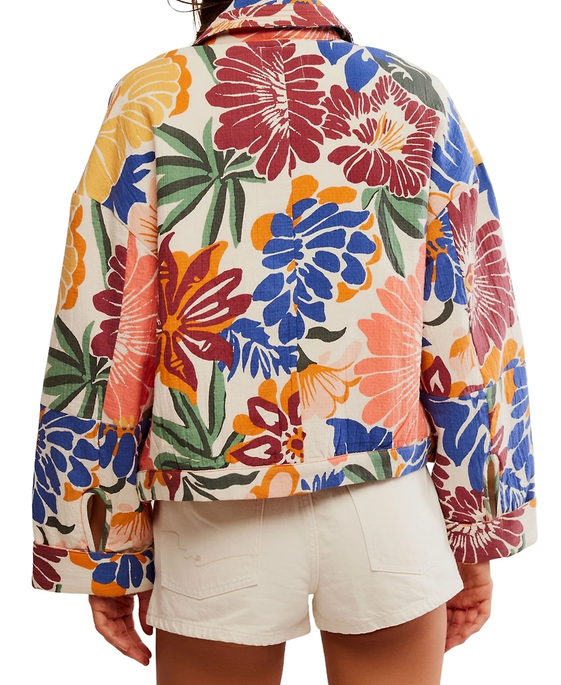 Free People Women's Soleil Printed Cotton Beach Jacket