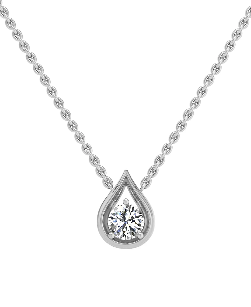 Diamond Tear-Shape 18" Pendant Necklace (1/3 ct. t.w.) 14k White or Yellow Gold