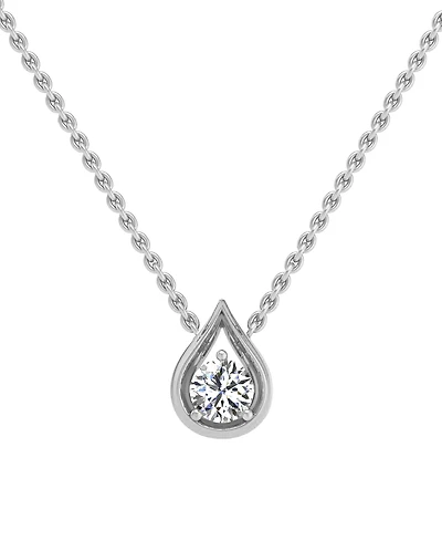 Diamond Tear-Shape 18" Pendant Necklace (1/3 ct. t.w.) 14k White or Yellow Gold