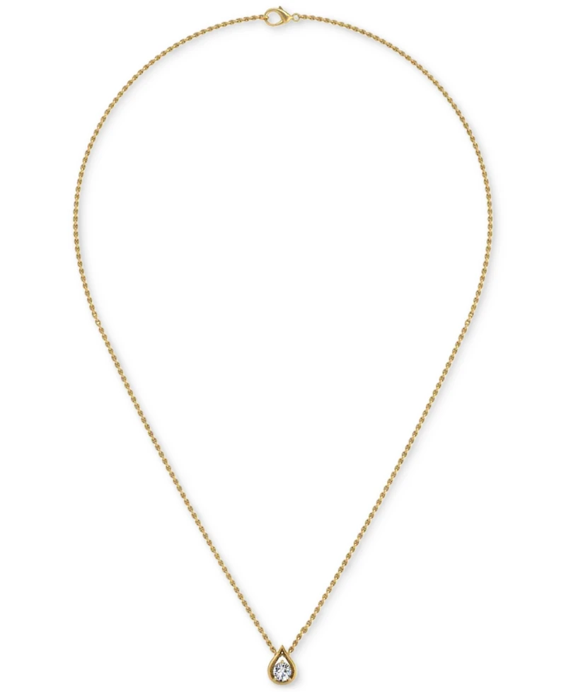 Diamond Tear-Shape 18" Pendant Necklace (1/3 ct. t.w.) in 14k White or Yellow Gold