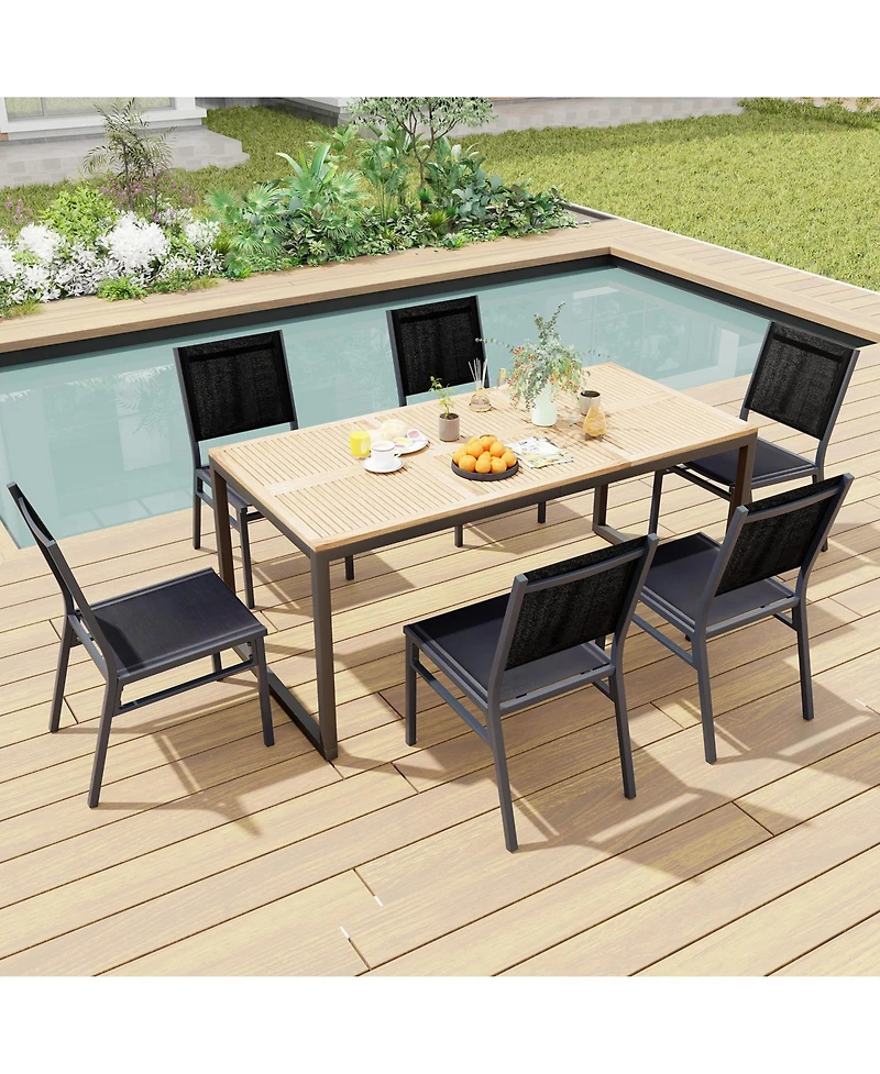 Comfortable Patio Dining Chairs Set of 2 with Breathable Design for Outdoor Use
