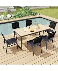 Comfortable Patio Dining Chairs Set of 2 with Breathable Design for Outdoor Use