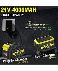 Silvel 18 Gauge Cordless Brad Nailer, 2 1 Nail Gun/Electric Stapler, 21V Battery Powered Gun, Fast Charging for Woodworking,Home Im