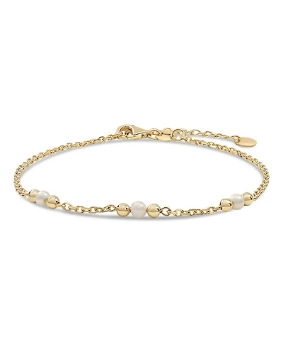 Devata Freshwater Pearl Chain Bracelet in 14K Gold, 6.5 in adj to 7.5 in