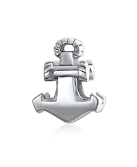Bling Jewelry Set of 2 Nautical Boat Ship Wheel and Anchor Rope Charm Bead Sterling Silver
