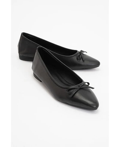 Ruby Leather Pointed Toe Flats