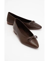 Ruby Leather Pointed Toe Flats