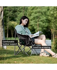 Naturehike Foldable Camping chair Can bear 110 kg Fishing Portable folding With armrest and two pockets