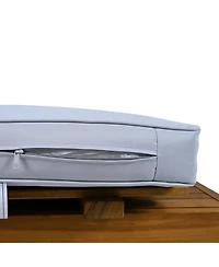 Mondawe Outdoor Wood 5-Piece Sectional Sofa Seating Group Set with Cushions