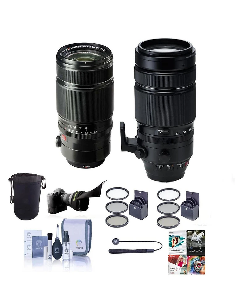 Fujifilm Fujifilm Xf 50-140mm (76-213mm) F2.8 R Lm Ois Weather Resistant Lens - Bundle w/Fujifilm Xf 100-400mm F4.5-5.6 R Lm Ois Wr Lens, Lens Case,
